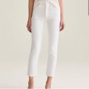 Agolde Riley White High Rise Straight Crop Jeans Sz 30